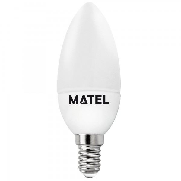 Bomb.led vela e14  8w.calida (caja de 10 unidades)