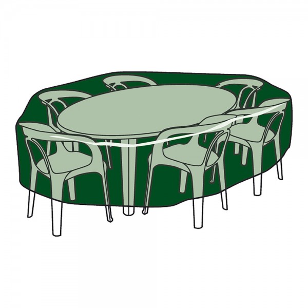 Funda de protección, cubre mesa y sillas, ø325 x 90 cm, 100 g/m²