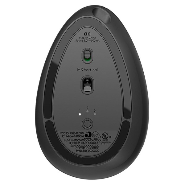 Logitech mx vertical ratón ergonómico negro