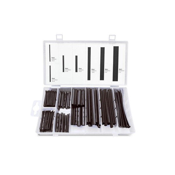 Set 127 fundas termoretractiles negras