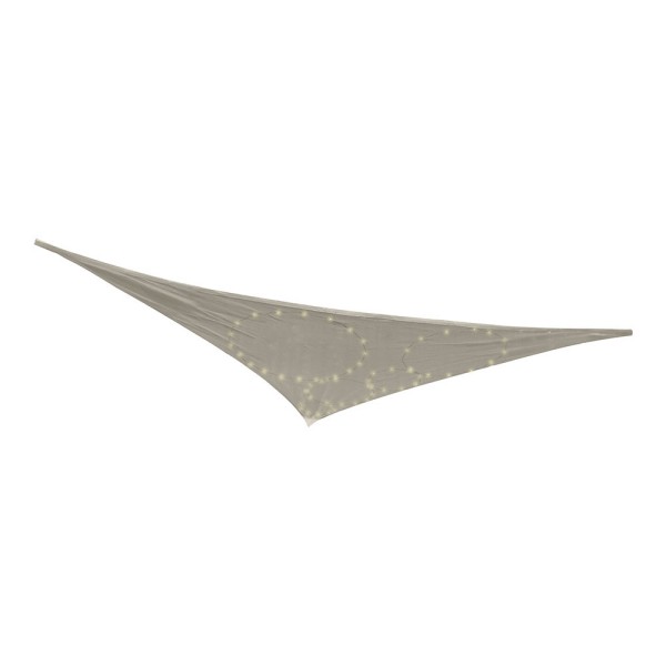 Toldo de ocultación con led solar color gris para exterior 3 x 3 x 3 m