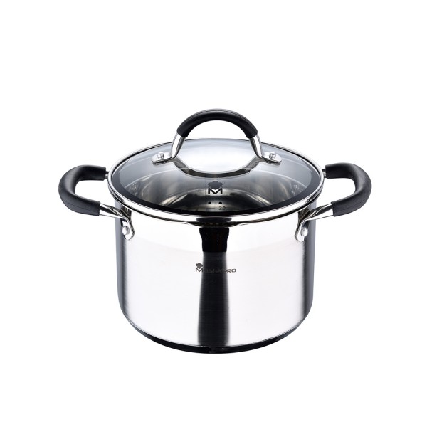 Olla 4 l de acero inoxidable con tapa foodies ø20 x 14 cm