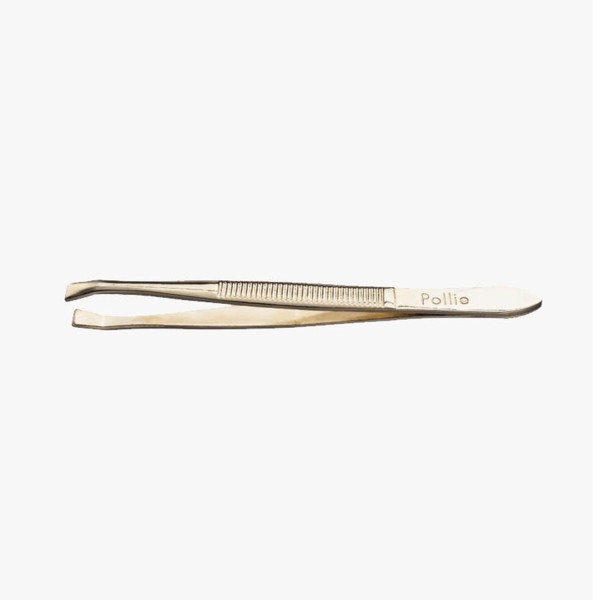 Eurostil dorada pinza de depilar 8cm 1un