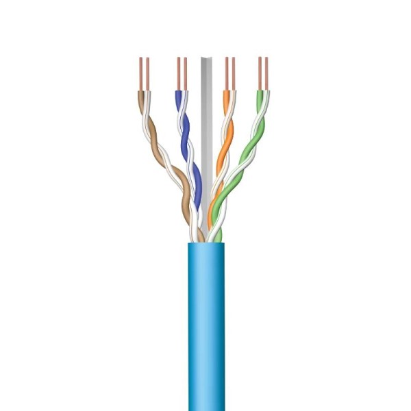 Ewent bobina cable red cat6a u/utp,lszh,50m