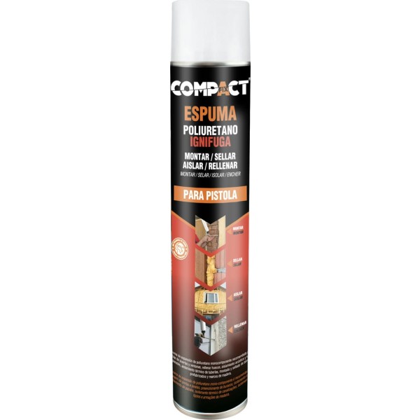 Espuma poliuret. ignifuga 750ml.pistola 